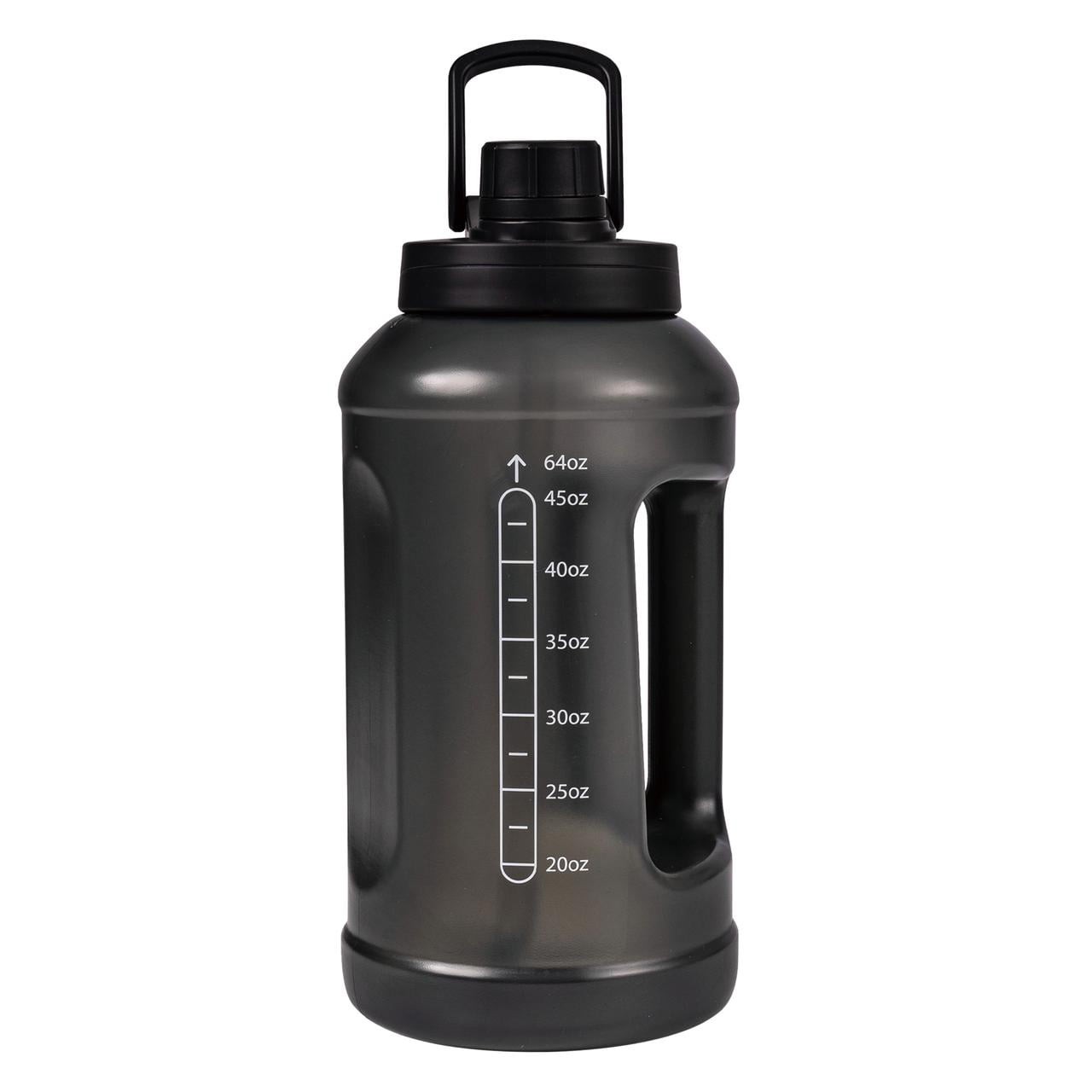 Reusable 64oz Water Bottle with 2 in 1 Straw and Chug Lid Lightweight
