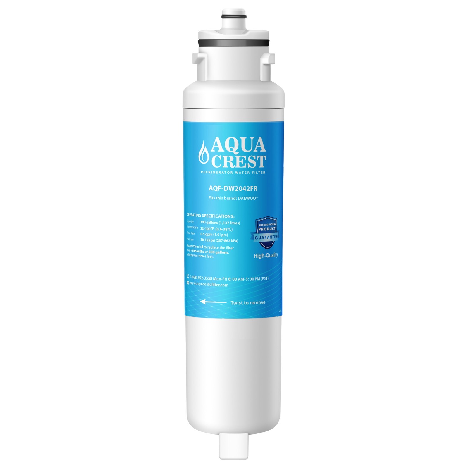 AQUA CREST Refrigerator Water Filter,Replacement Daewoo DW2042FR,Kenmore 46-9130
