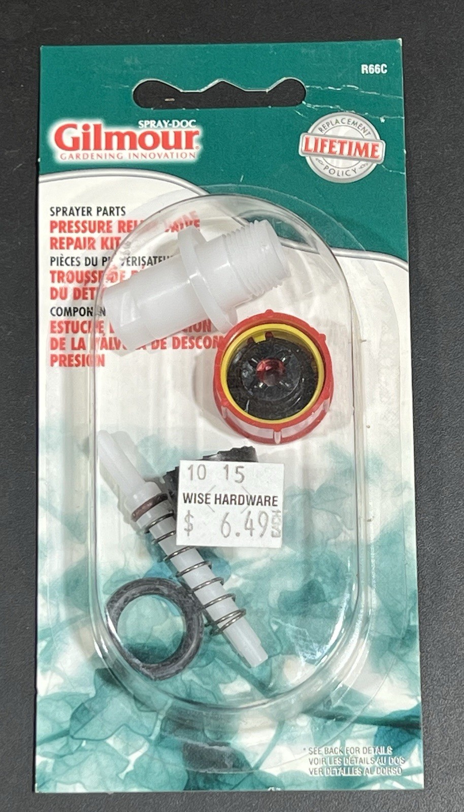 Gilmour R66C Pressure Relief Valve Repair Kit Weed Sprayer NOS-Sealed