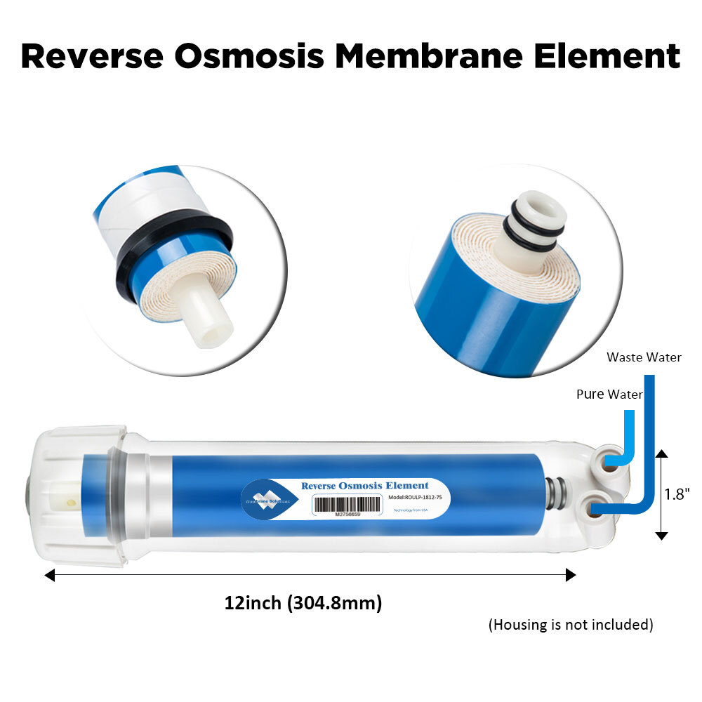 6 Stage 100 GPD RO Membrane Reverse Osmosis System pH Alkaline Water Filter Set