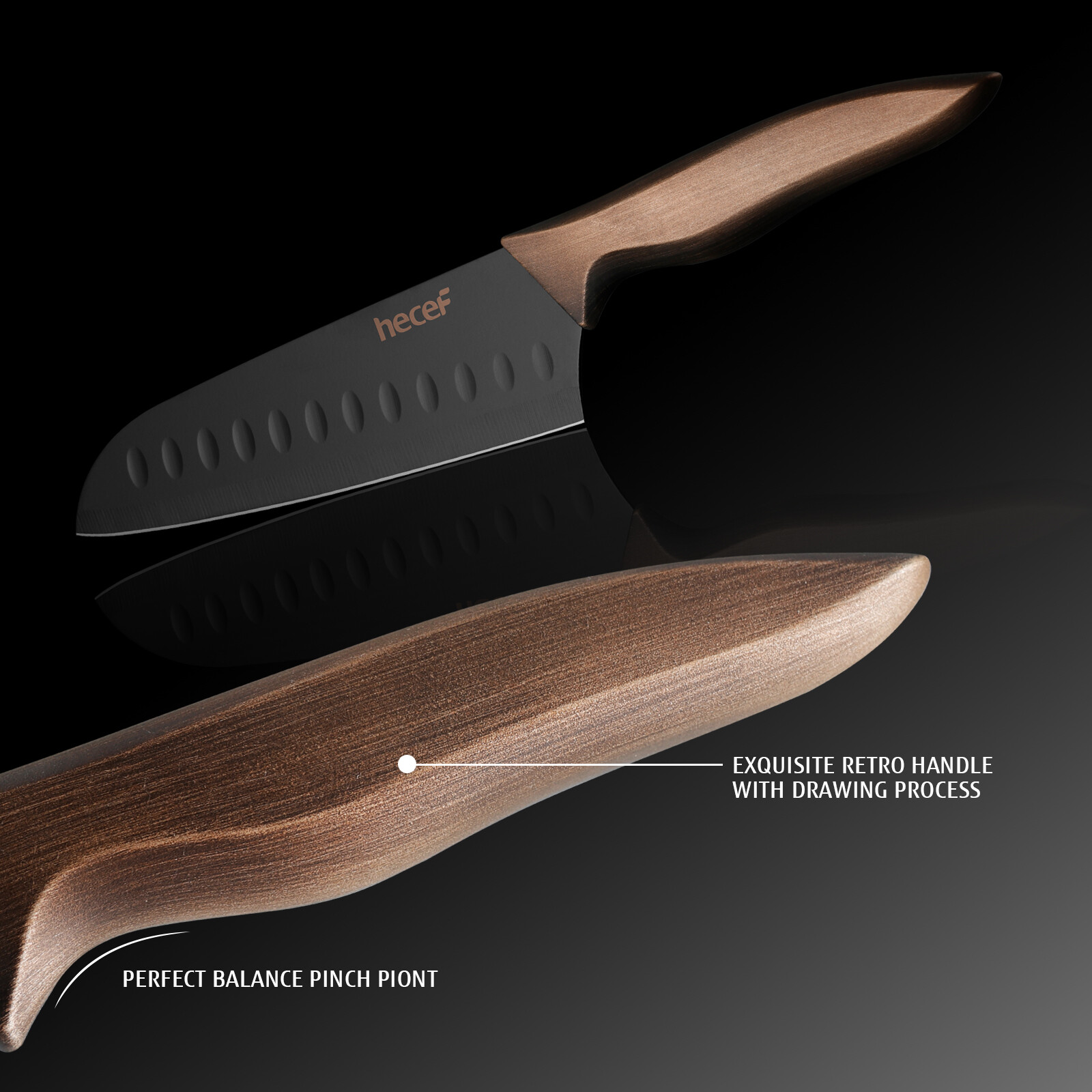 10Pcs Vantage Kitchen Knife Set with Blade Sheaths Professional Chef knives