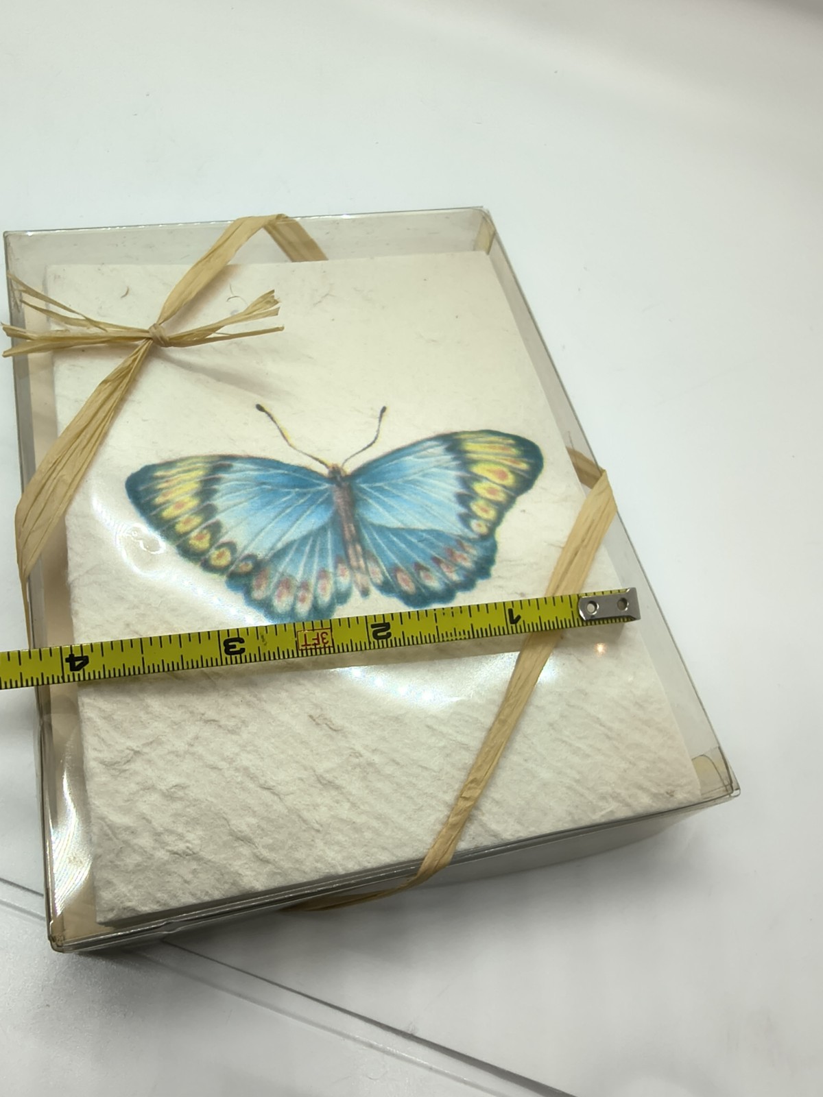 Handmade Butterfly Blank Folded Greeting Card Multicolor Set of 8 Contemporary