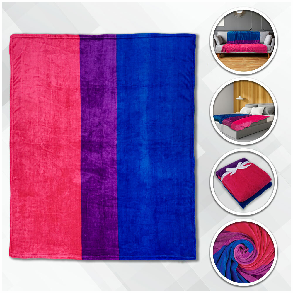 Bisexual Super Plush Blanket 50x60in Throw Blanket Bi Pride Blanket LGBT LGBTQIA