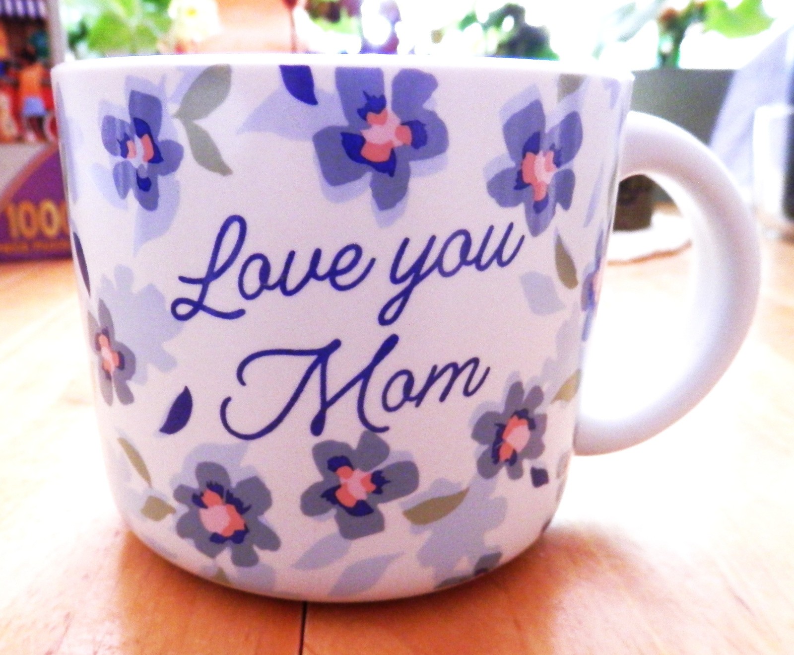 Love You Mom Mug with Flowers