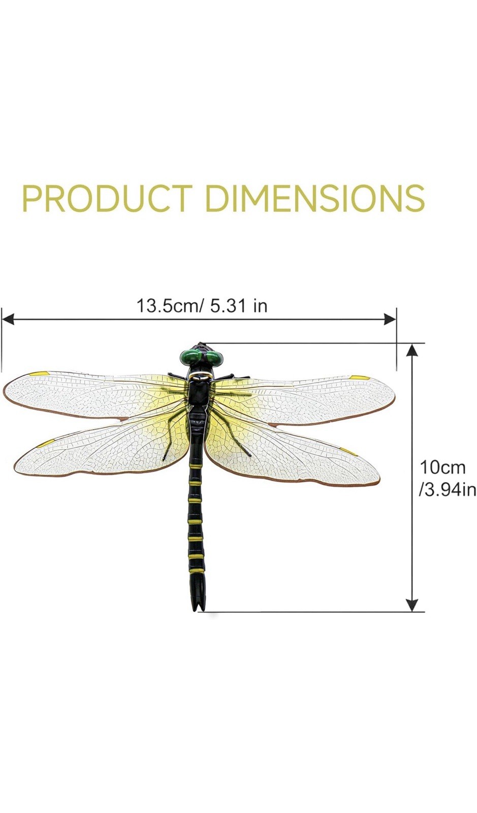 FZPAKU D Fake Dragonfly Clip, Garden Decor Horse Fly Deterrent Indoor Outdoor