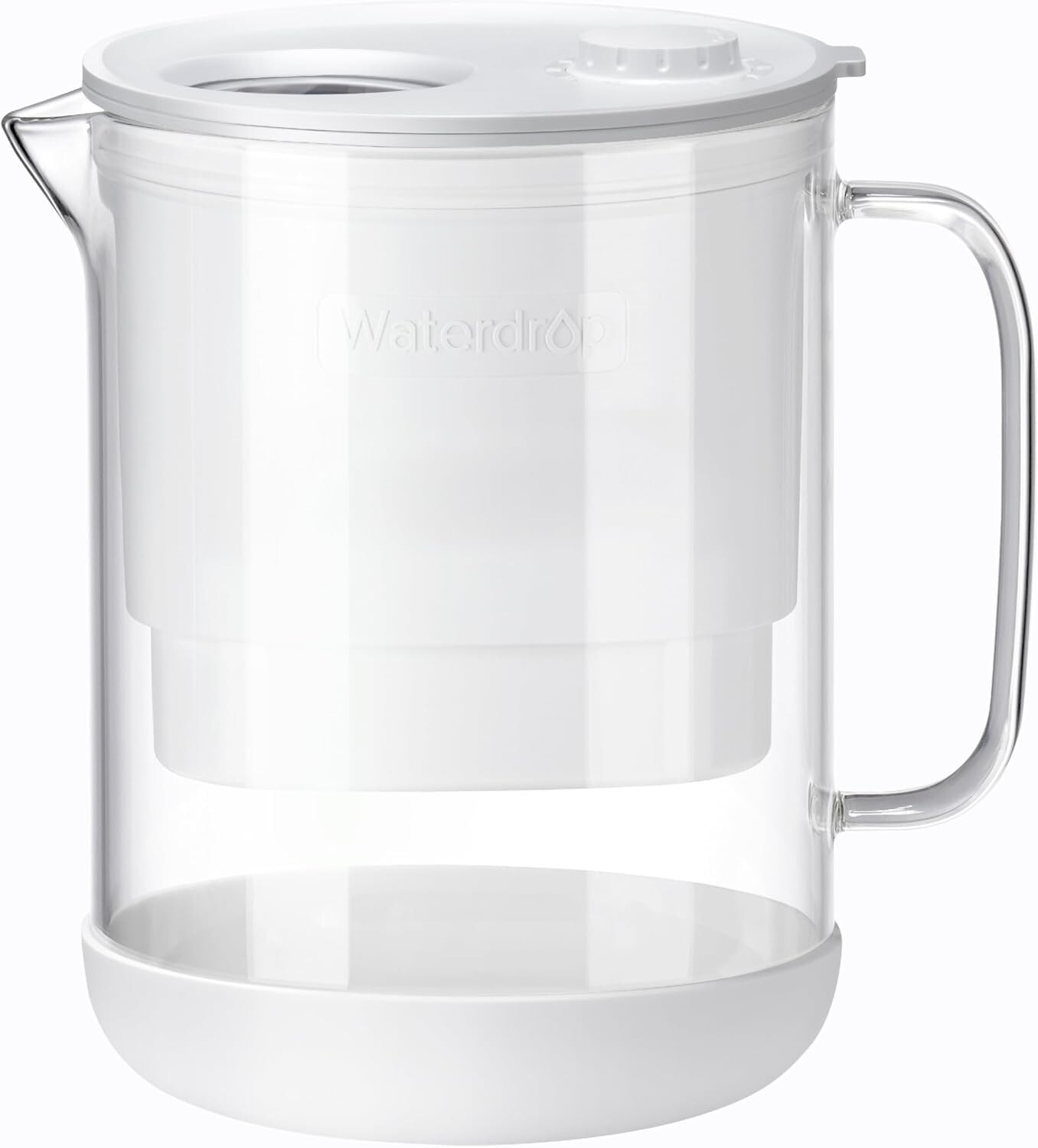 Waterdrop Glass Water Filter Pitcher with 1 Filter, Eco-Friendly