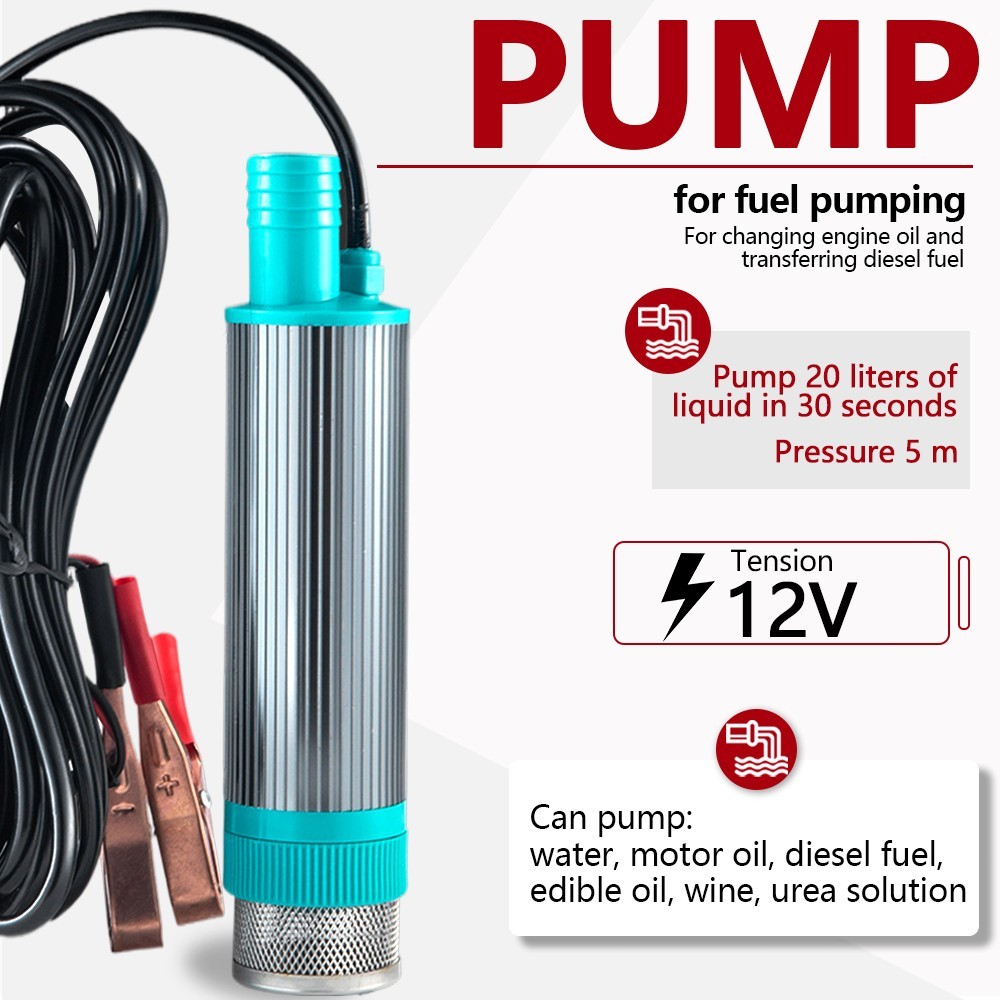 Submersible Pump DC 12V Electric 4500r/Min For Water Oil Kerosene Refueling Tool