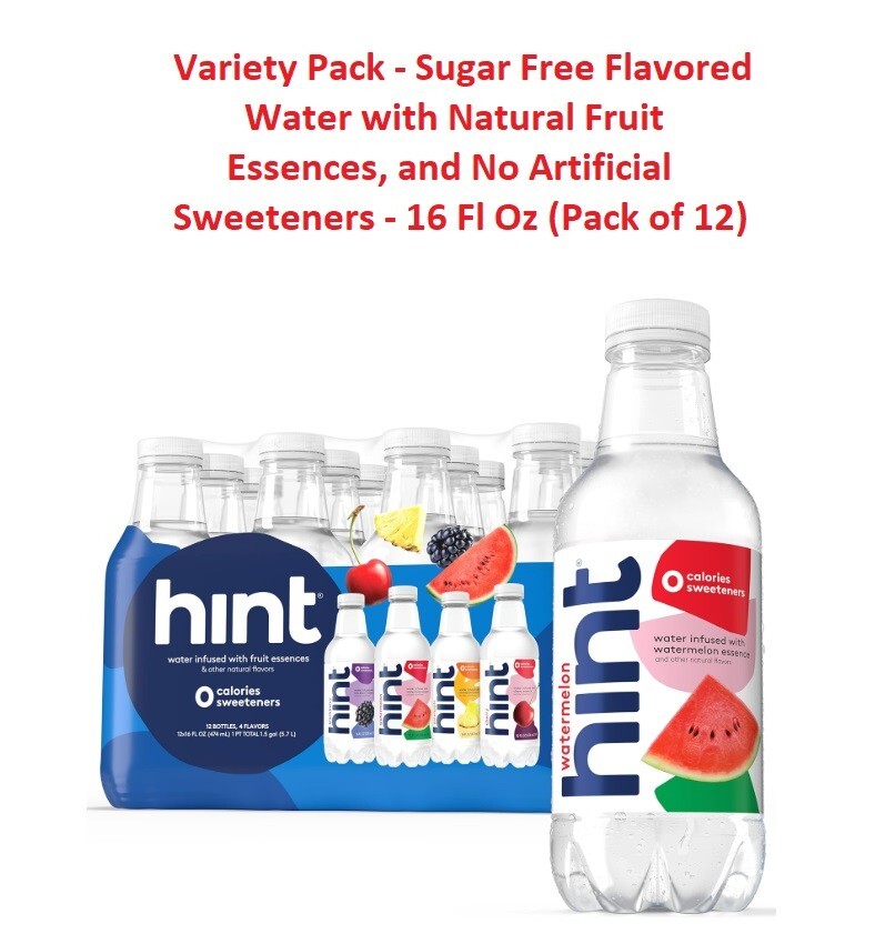 Hint Flavored Water with Zero Calories Variety Pack 16 fl. oz., 12 pk.