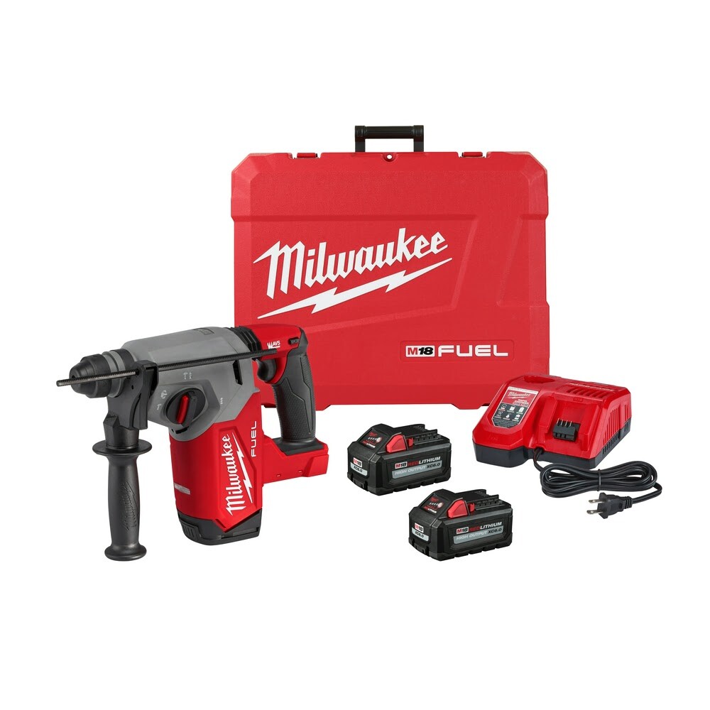 Milwaukee 2912-22 M18 FUEL 3-Mode Brushless 1″ SDS Plus Rotary Hammer Kit