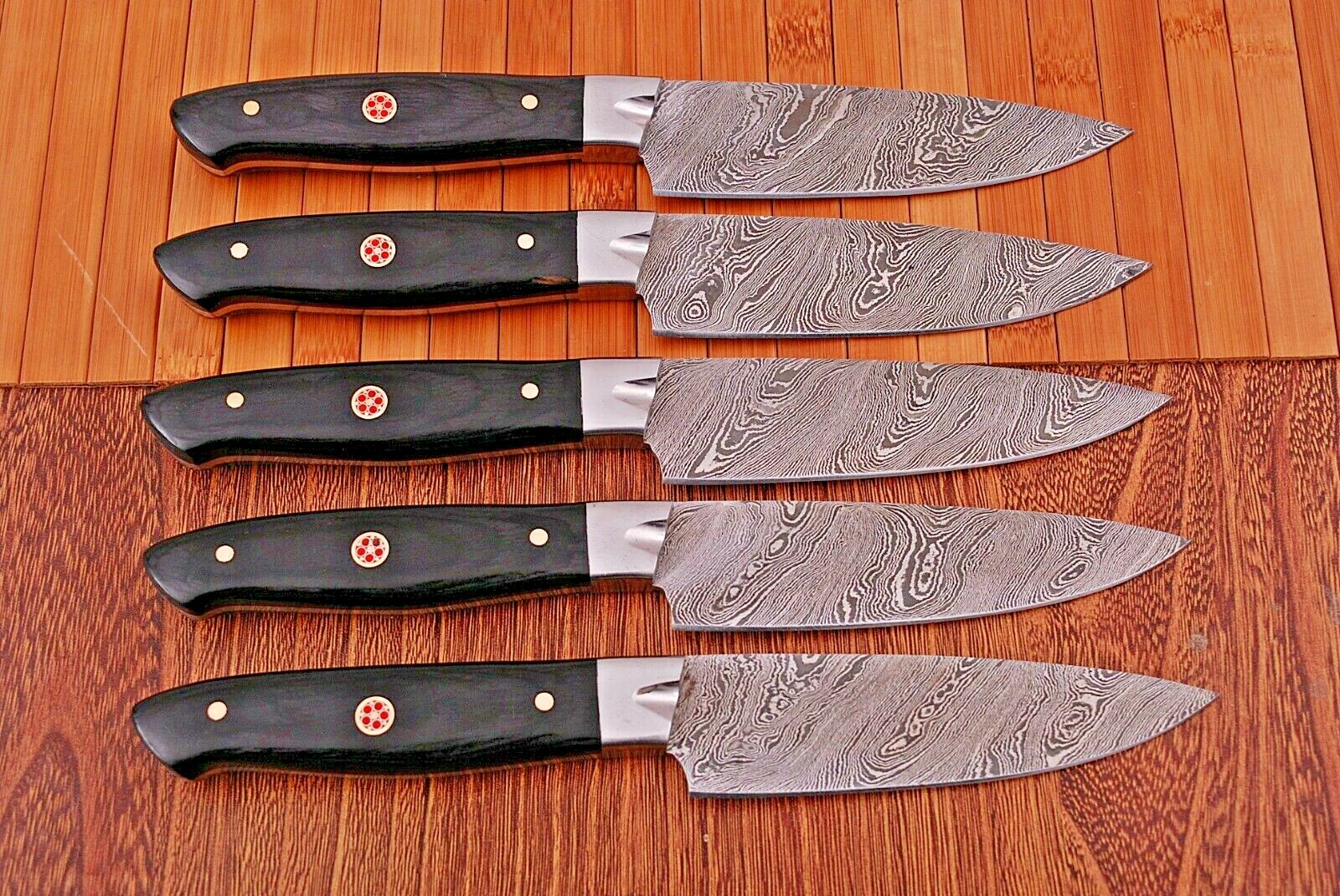 CUSTOM HANDMADE FORGED DAMASCUS STEEL CHEF KNIFE STEAK KNIFE – 1311