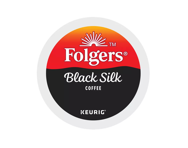 Folgers Black Silk Coffee Keurig K-Cup Pods, Dark Roast Coffee, 96 Count