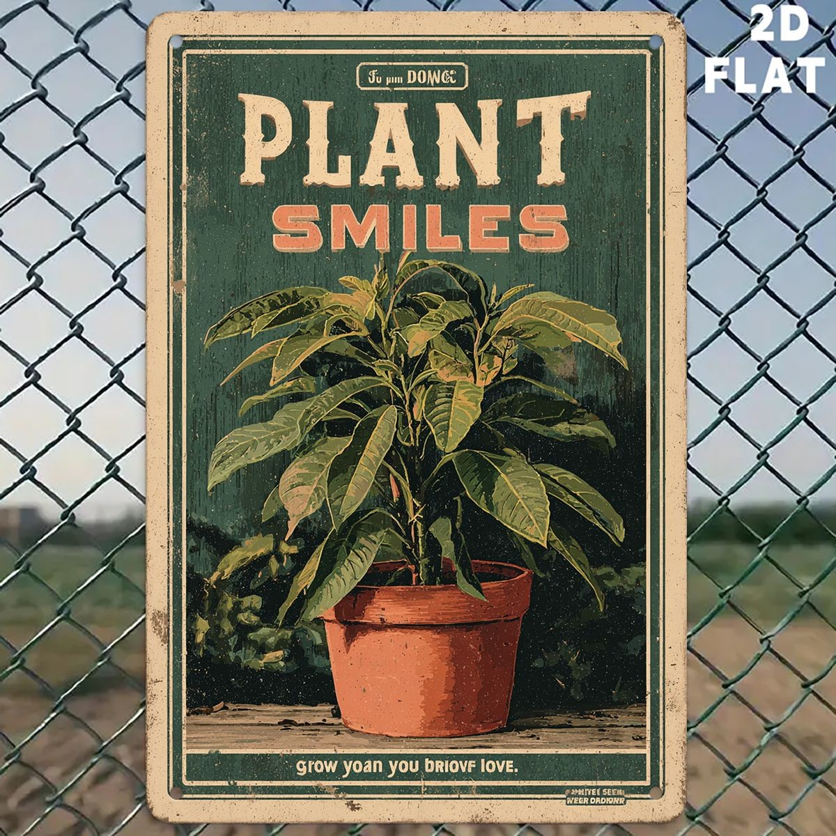 Retro Plant Lover Metal Sign For Sunroom Patio Or Plant Corner Wall Art Decor