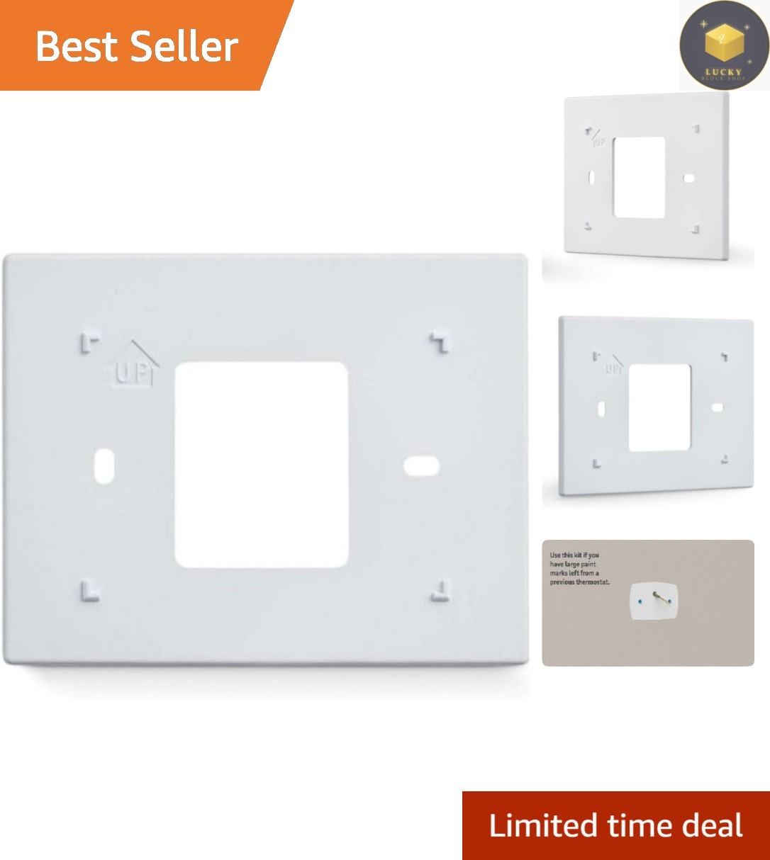 Compact White Cover Plate Assembly for Electrical Boxes – 0.15 lbs Easy Install