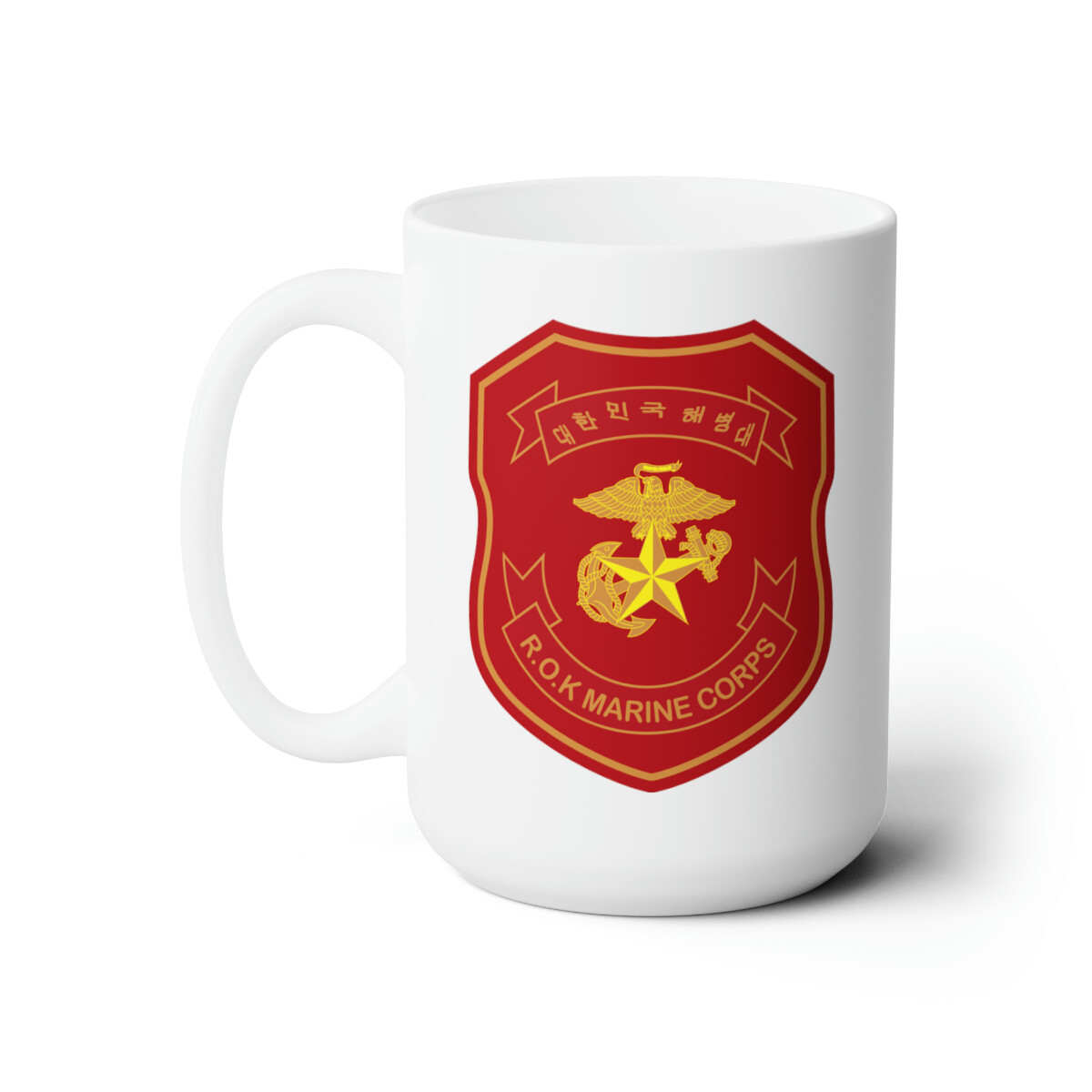 White Mug – Korea – Republic of Korea – Marine Corps Patch wo Txt