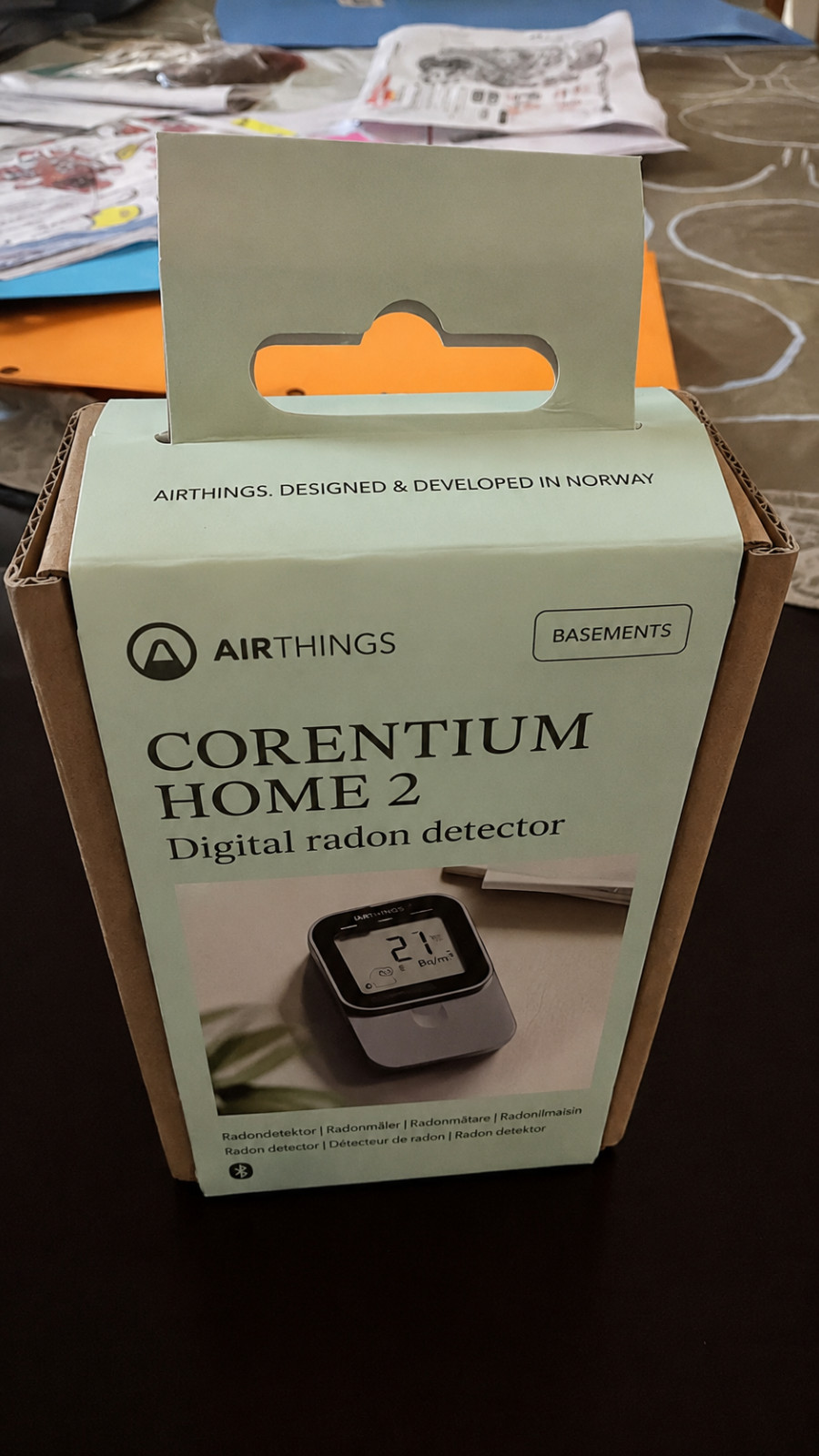 Airthings Corentium Home 2 Digital Radon Detector Indoor Air Quality Monitor