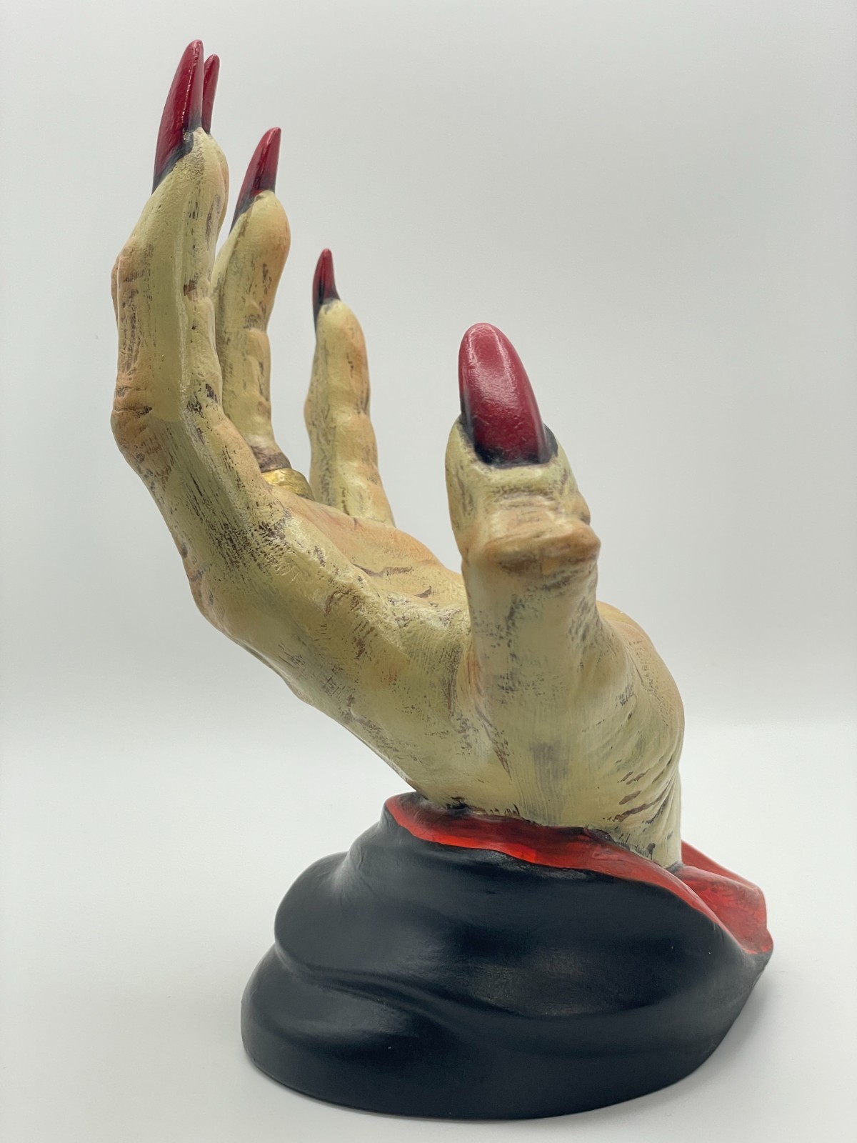 Ceramic Hand Accessory Holder Gothic Witch Halloween Decor w/Nails Ceramic Mold