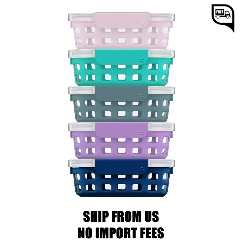 Ello Glass 3.4 Cup 27 Ounce Duraglass Food Storage Meal Prep Container Set, 10 P