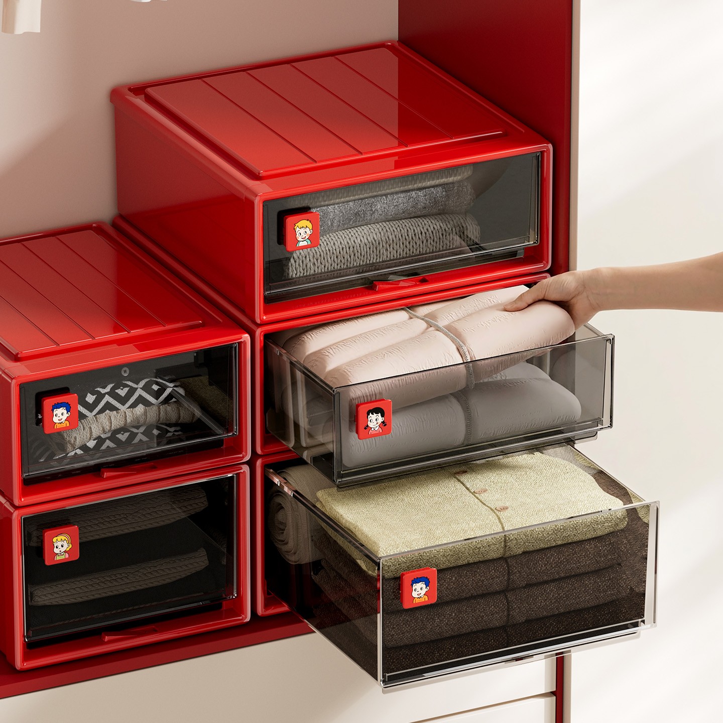 Stackable Storage Drawers Bins,–Bedroom Living Room Dorm Organization & Storage