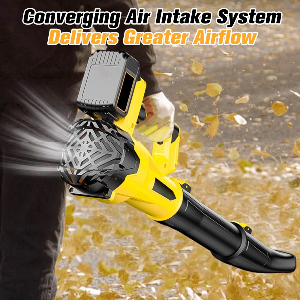 440W Cordless Leaf Blower 6 Speed Electric Handheld Leaf Blower With 2 Batteries