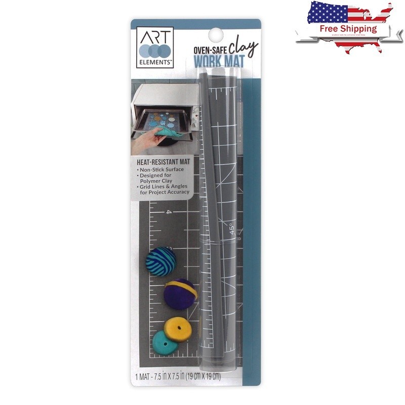 Polymer Clay Non-Stick Baking Mat Oven Safe Work Surface W/ Measuring Grid New