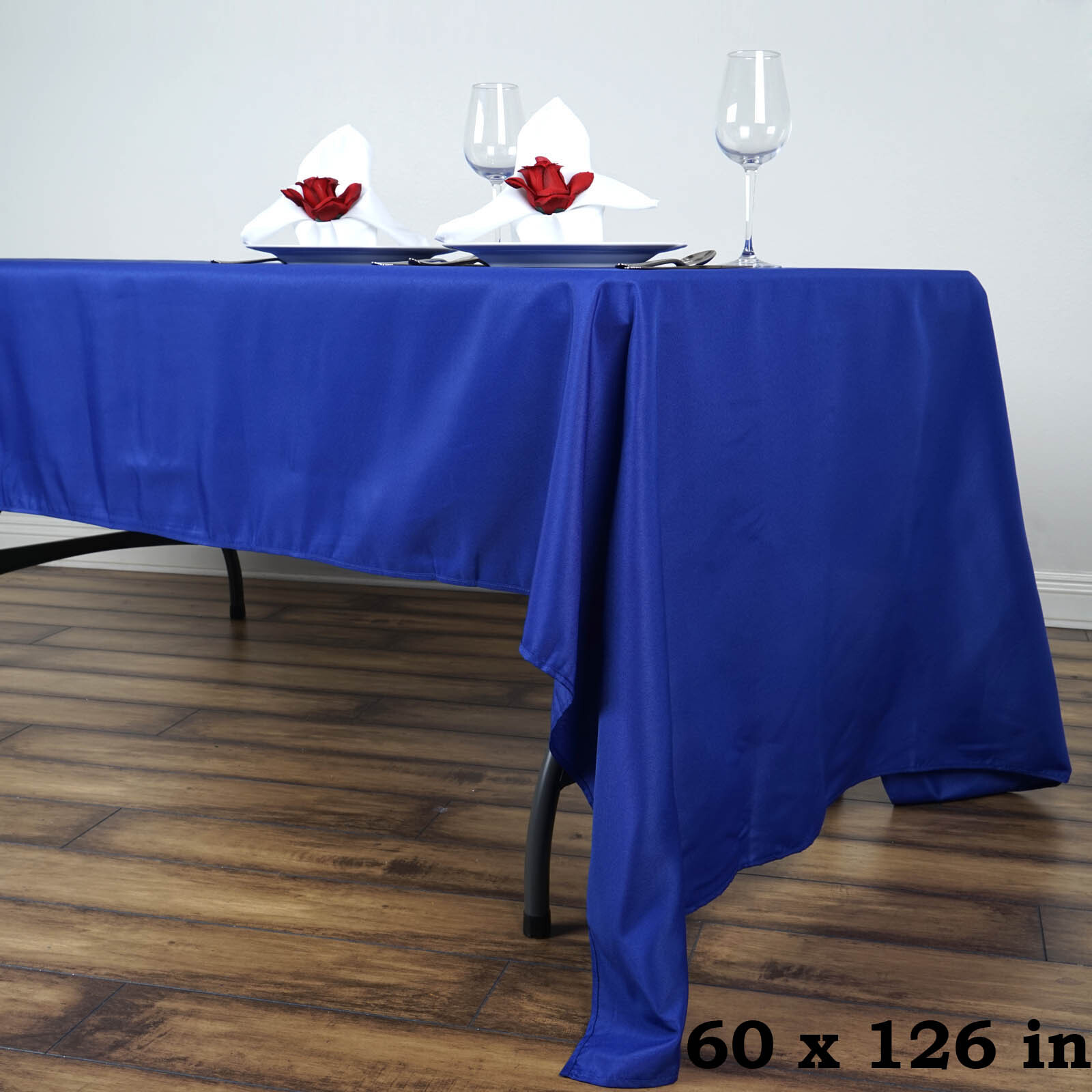 ROYAL BLUE 60×126 RECTANGLE POLYESTER TABLECLOTH Wedding Catering Kitchen Dinner