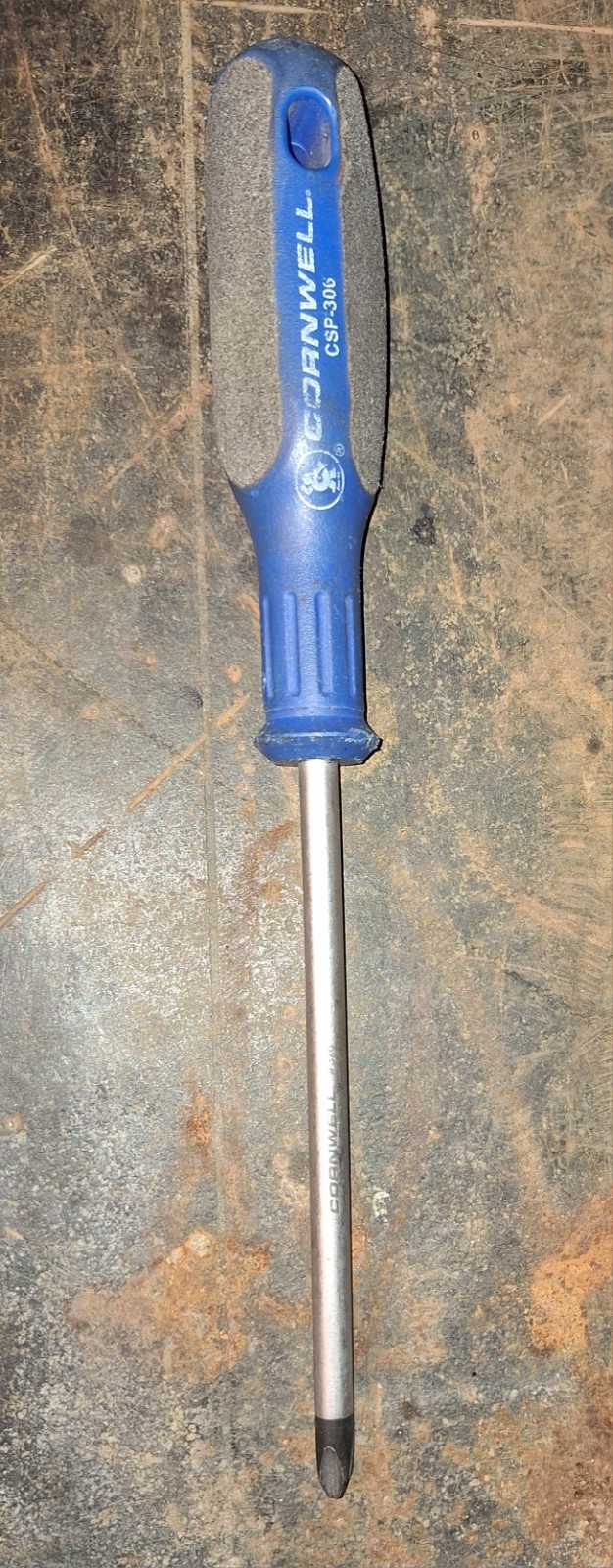 Cornwell Tools Screwdriver Phillips #3 CSD306P Blue Comfort Handle Mfd Germany