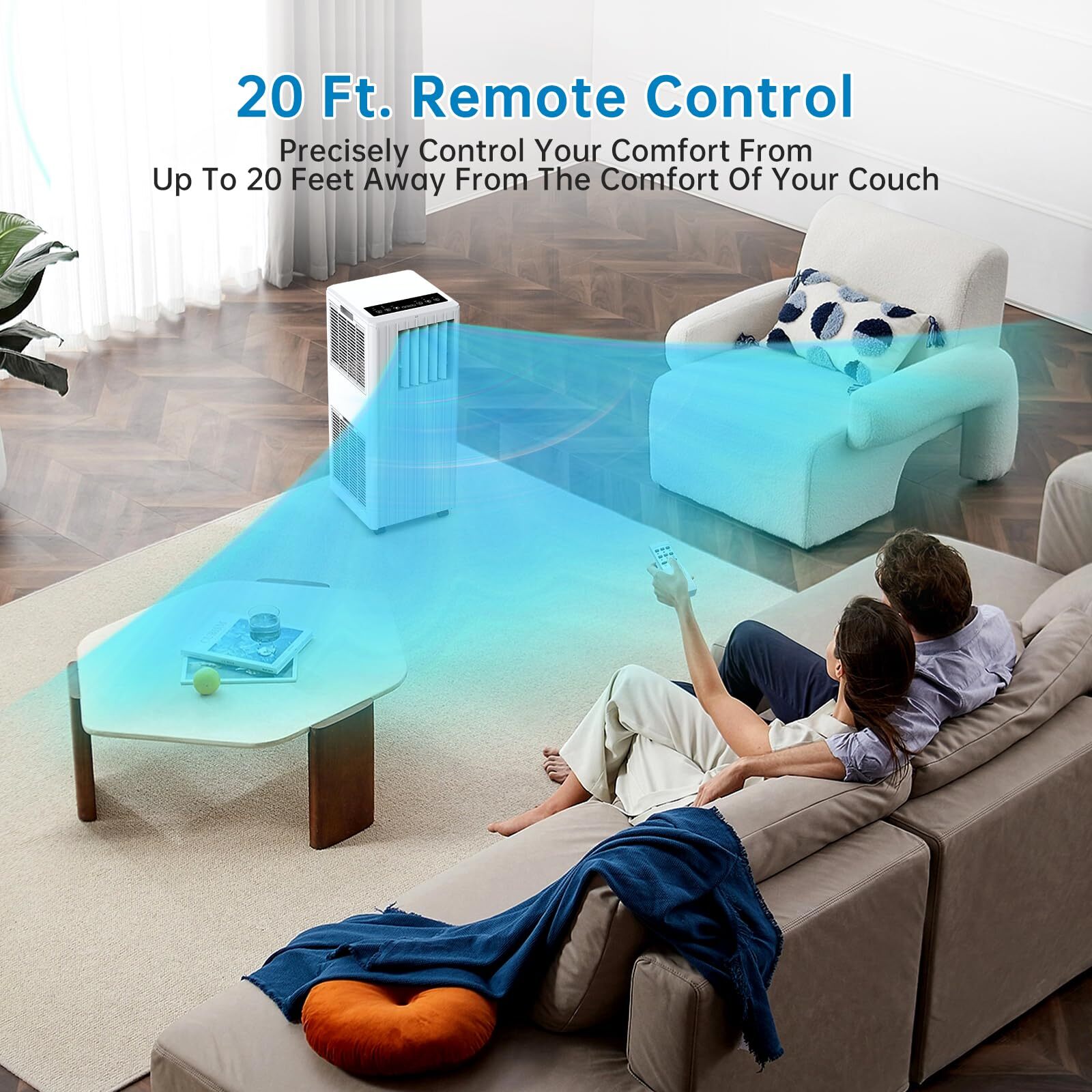 Portable Air Conditioner AC With Remote Control Fan Up to 350 Sq.Ft 8000 BTU US