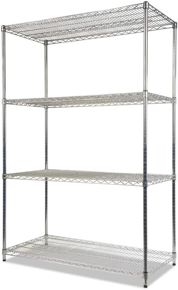ALE Industrial Heavy-Duty Wire Shelving Starter Kit 4-Shelf 48w x 24d x 72h