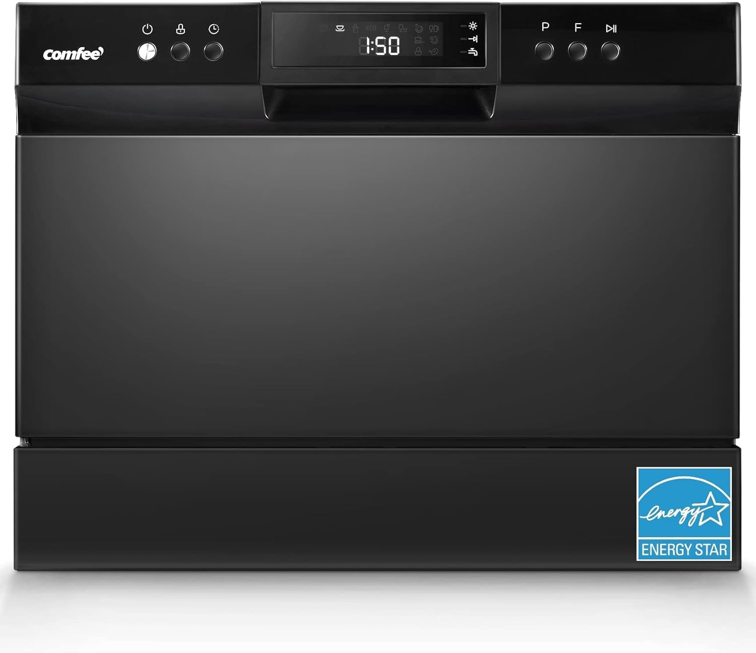 COMFEE’ Countertop Dishwasher, Energy Star Portable Dishwasher, 6 Place Settings