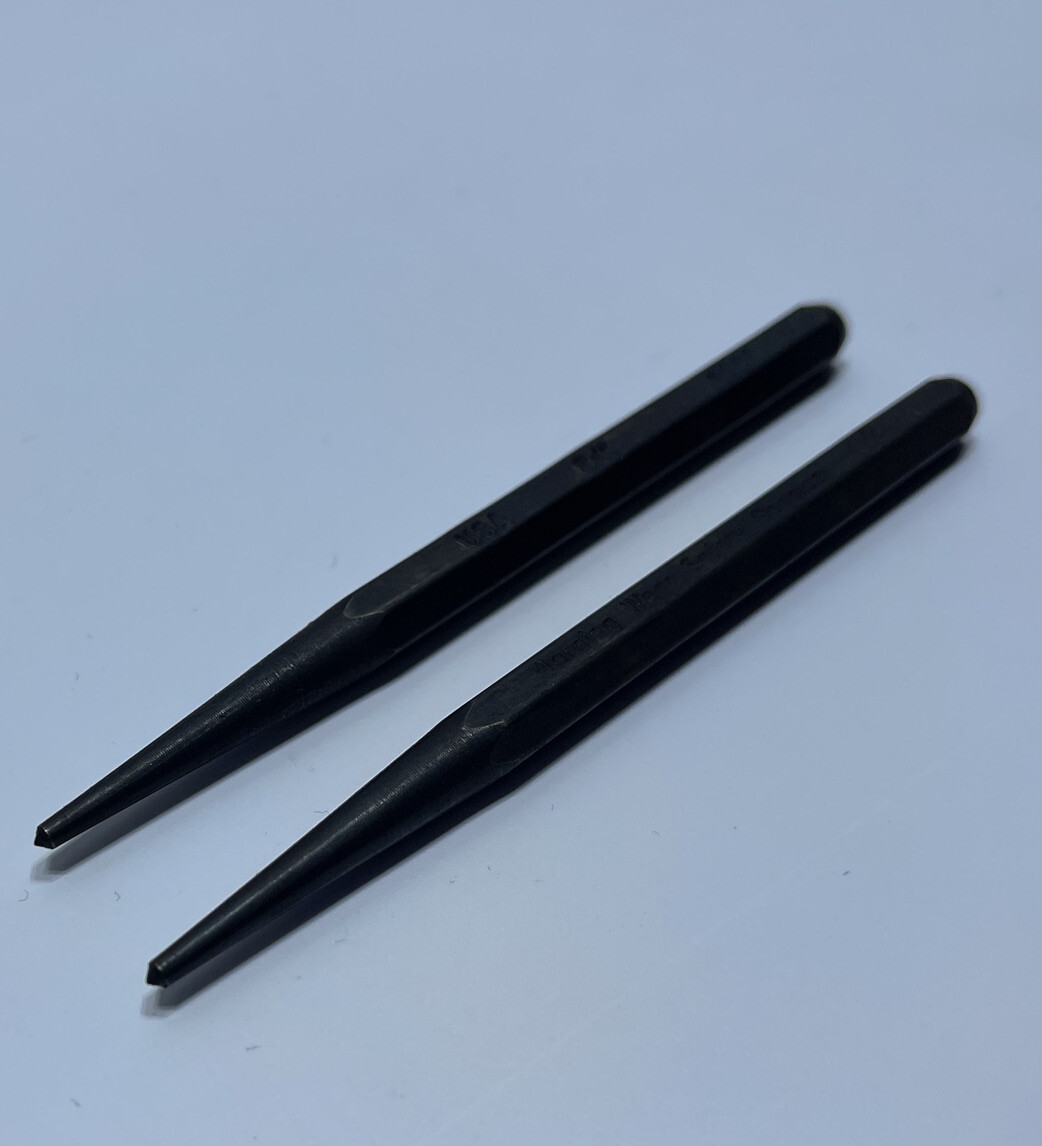 Lot of 2 SK Hand Tools 6908 Center Punch 1/4in 3-3/4in OAL