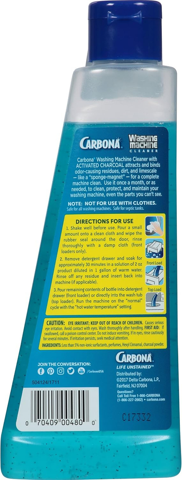 Washing Machine Cleaner with Activated Charcoal | Removes Odor-Causing Residues