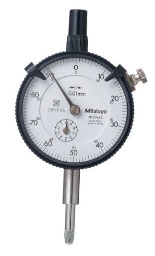 2046S, 0.01mm X 10mm Dial Indicator, 0-100, Lug Back, Series 2, 8mm Stem