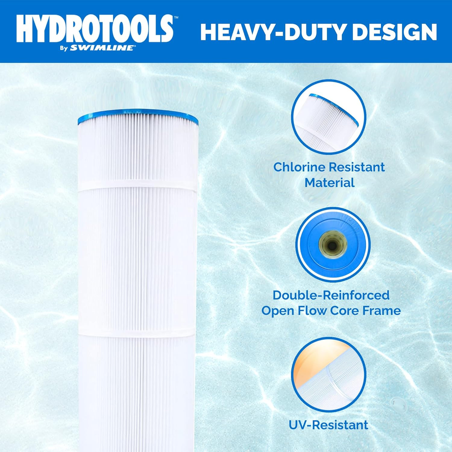 Hydrotools Above-Ground Pool Replacement Filter Element, 100 Sq. Ft. High-Perfor