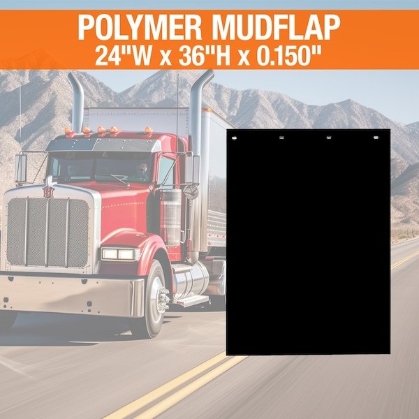 Buyers Products Rc36ppbpkgd Mudflaps, 36 In X 24 In, Polymer, Black, 1 Pr