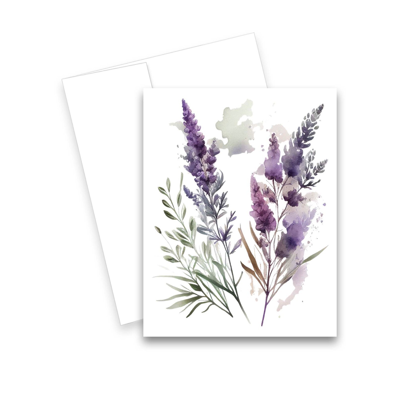 12 Assorted All Occasion Notecards Blank with Envelopes – Lavender ( 2 of Each )