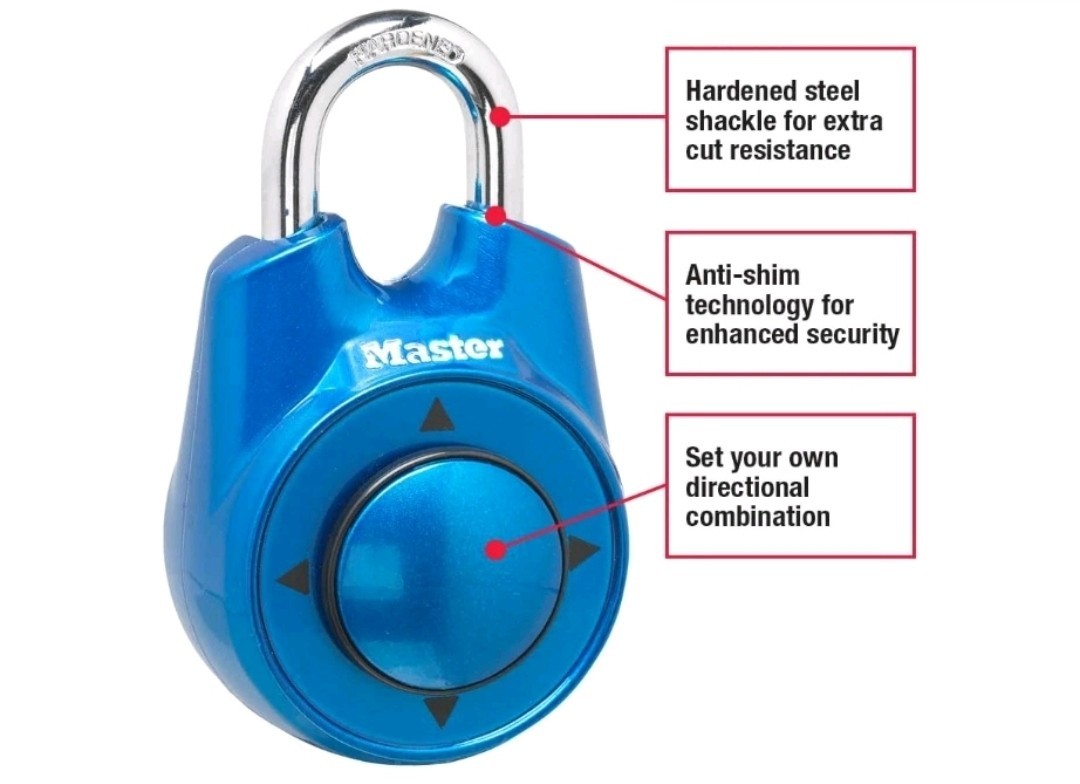 Master Lock 1500iD Locker Lock Directional Combination, 1 Count, Color May Vary