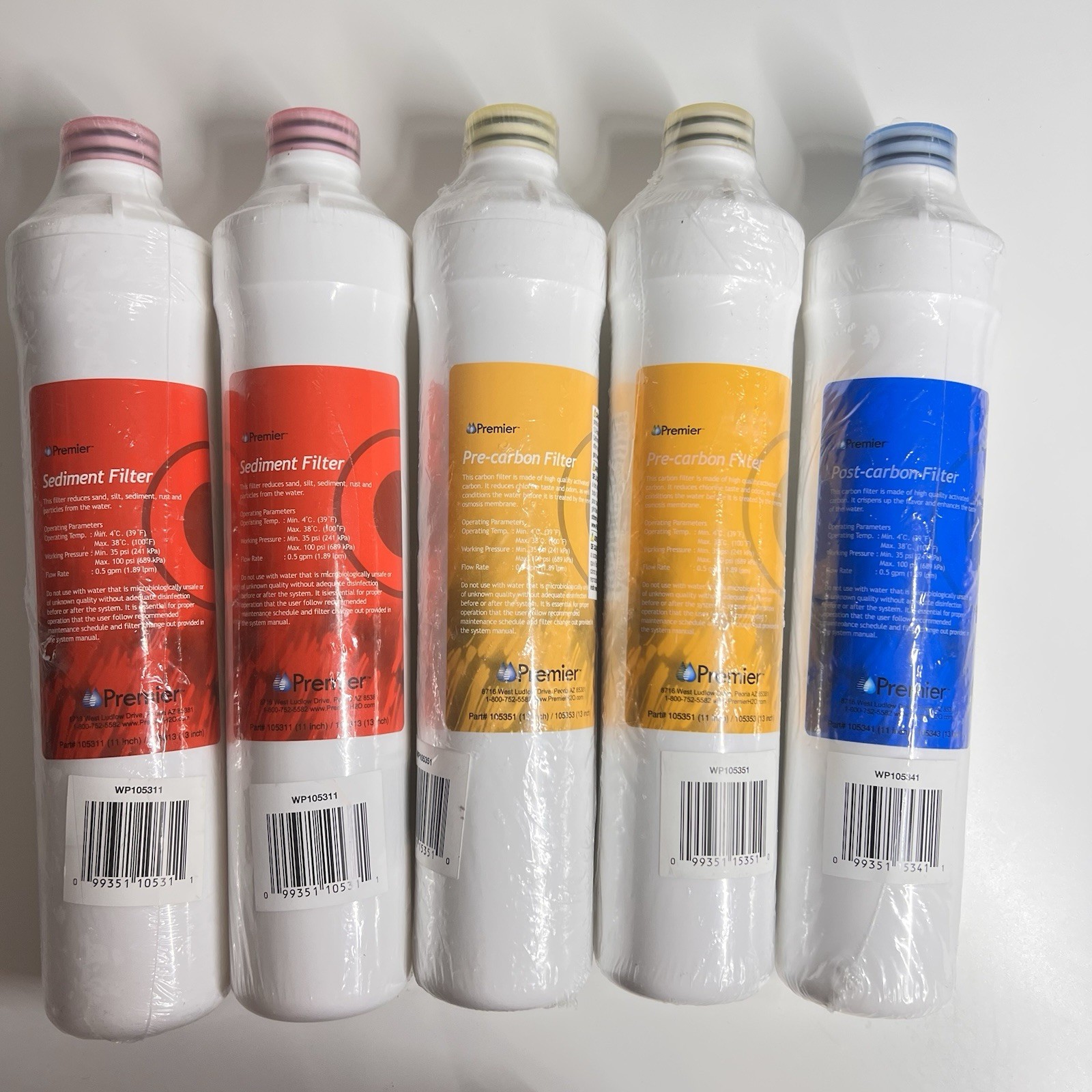 Watts Premier 531109 Pure Plus 5 Pack Filter Kit 105311 105351 105381 Seald