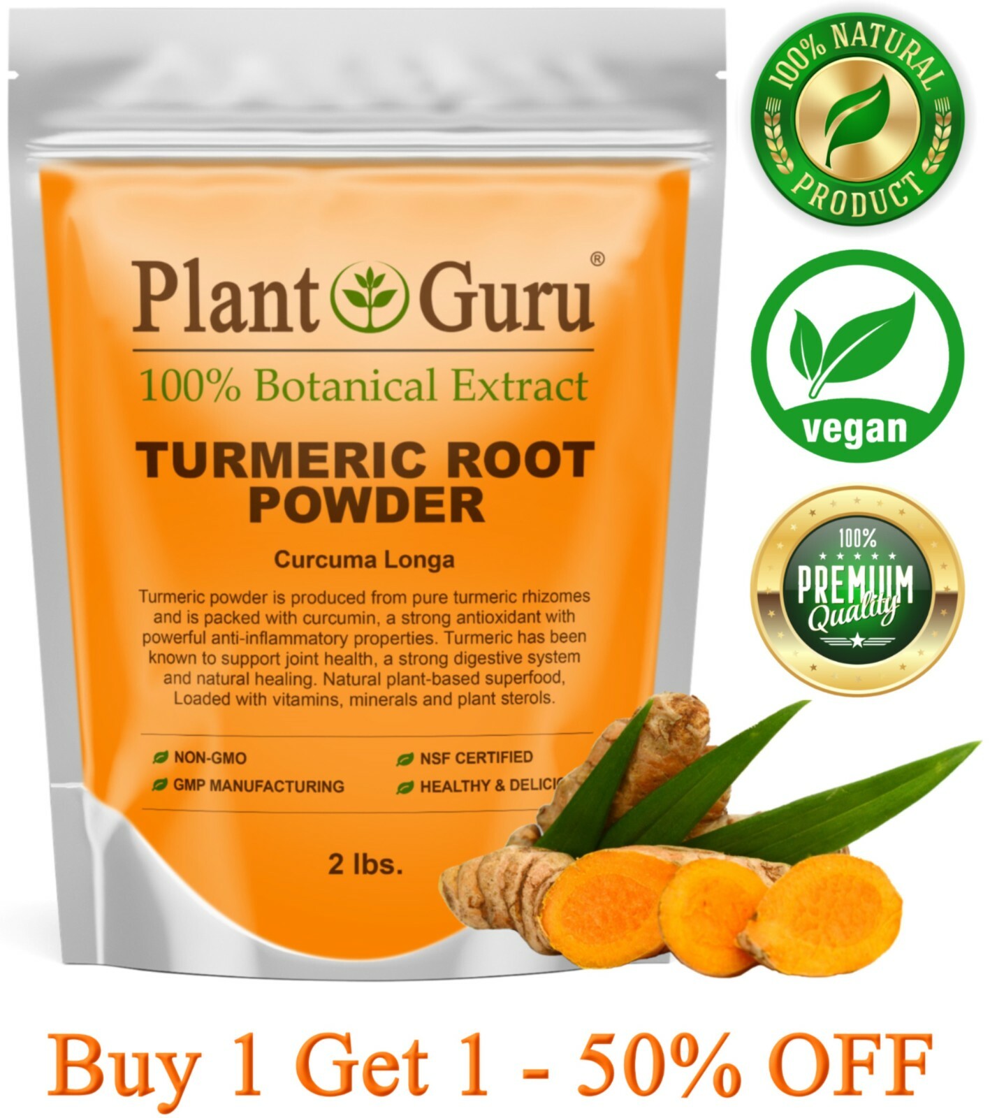 Turmeric Root Powder 2lb. Curcumin Curcuma Longa Pure Raw Natural Tumeric Spice