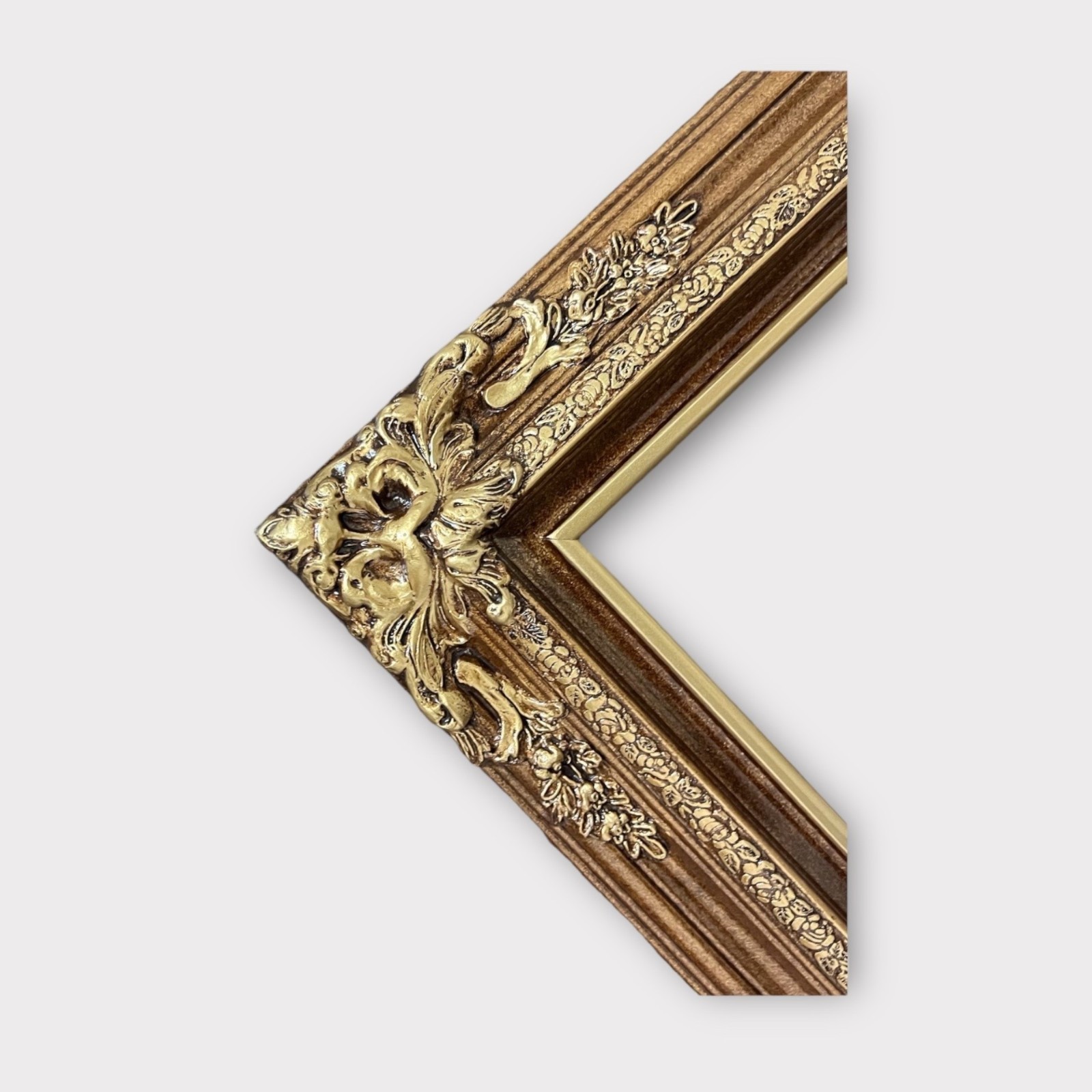 16 X 20 In stock-Traditional compo XL ornate corners wood frame, BRONZE, vintage