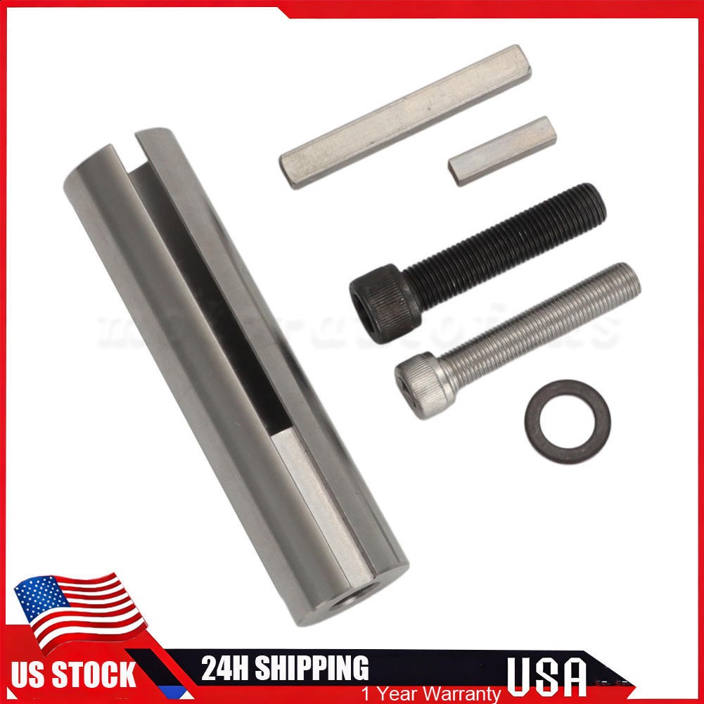 Extended 1″ to 1-1/8″ Crankshaft Sleeve Adapter Kit 1/4″ Key Gas Engine Pulley