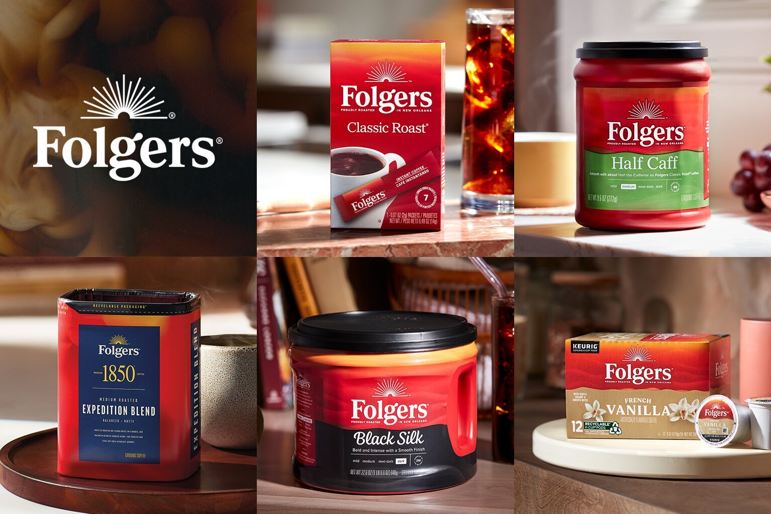 Folgers Classic Medium Roast Ground Coffee 9.6oz – Choose Your Flavor