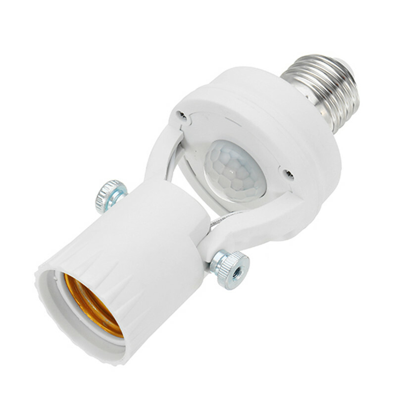 PIR Motion Sensor Light Socket – 180 Degree Rotatable E26/27 Smart Screw Bulb