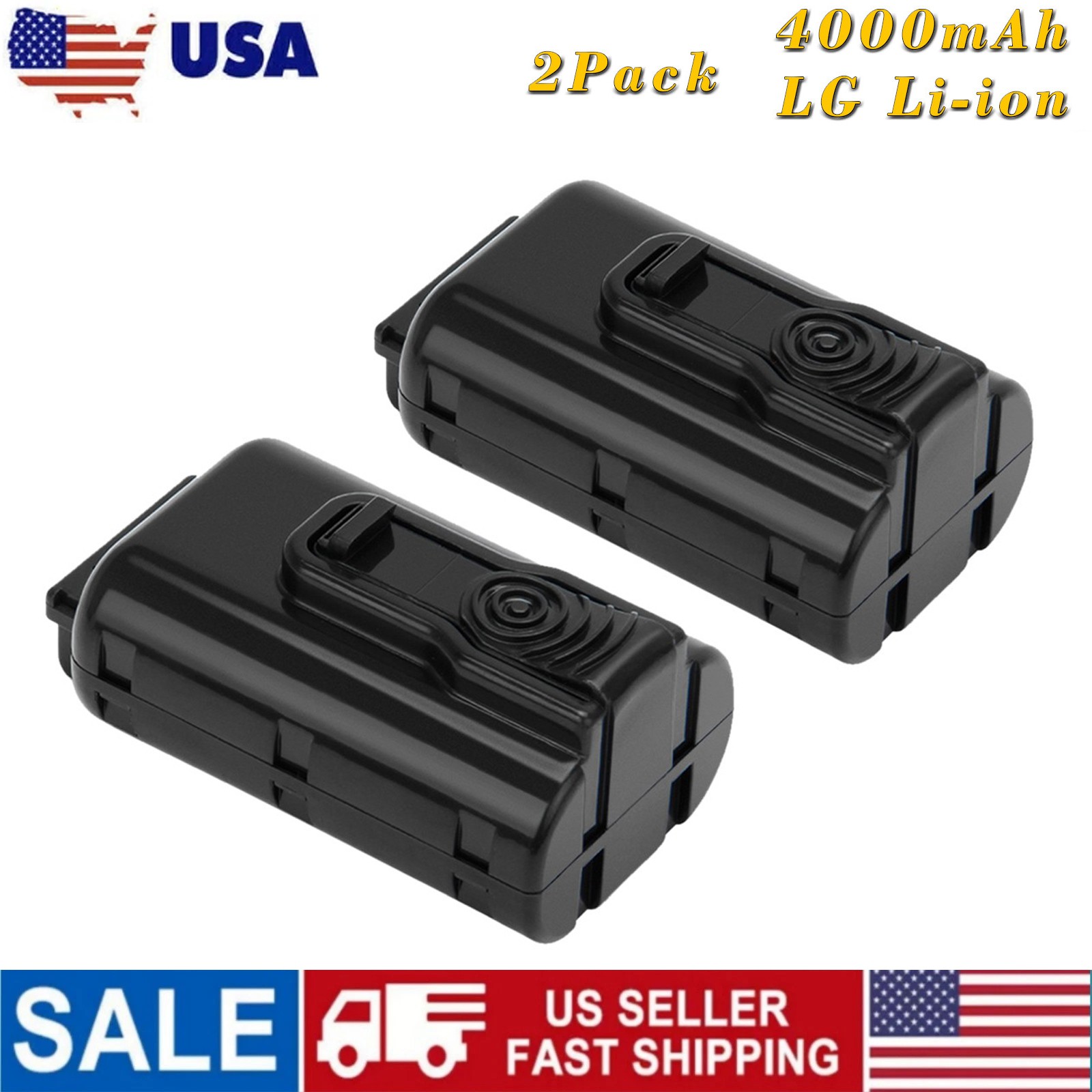 2x 4000mAh 7.4V Li-ion Battery for Paslode 902654 902600 IM250Li IM360Ci B20543