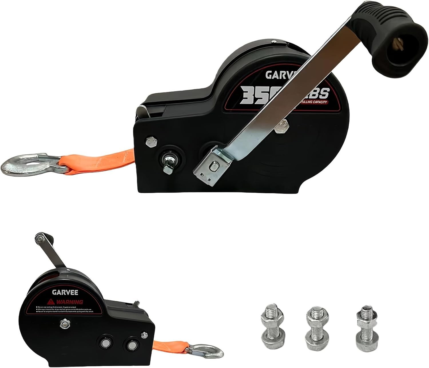 3500lbs Dual Gear Hand Winch Hand Crank Manual Boat ATV RV Trailer 33ft Cable