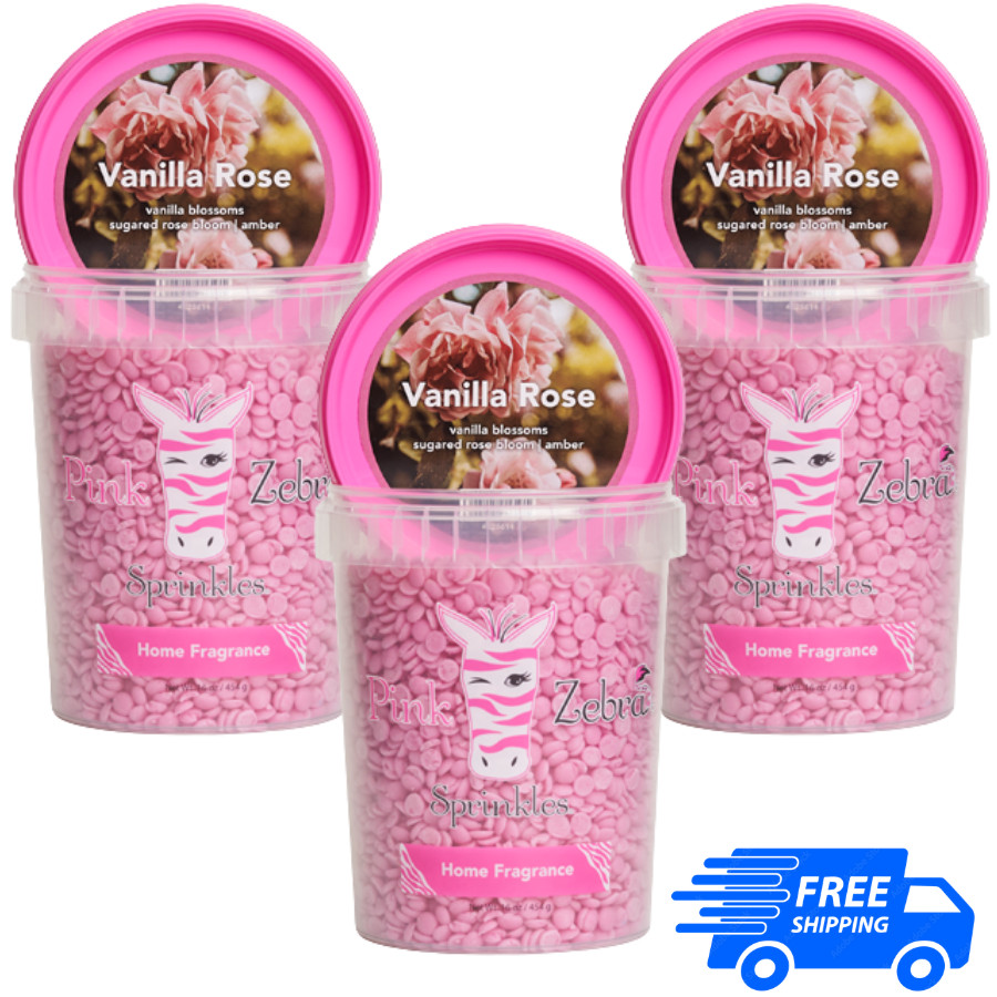 Pink Zebra X3 Vanilla Rose Carton Sprinkles 16oz EXP:1/2027 NEW & SEALED
