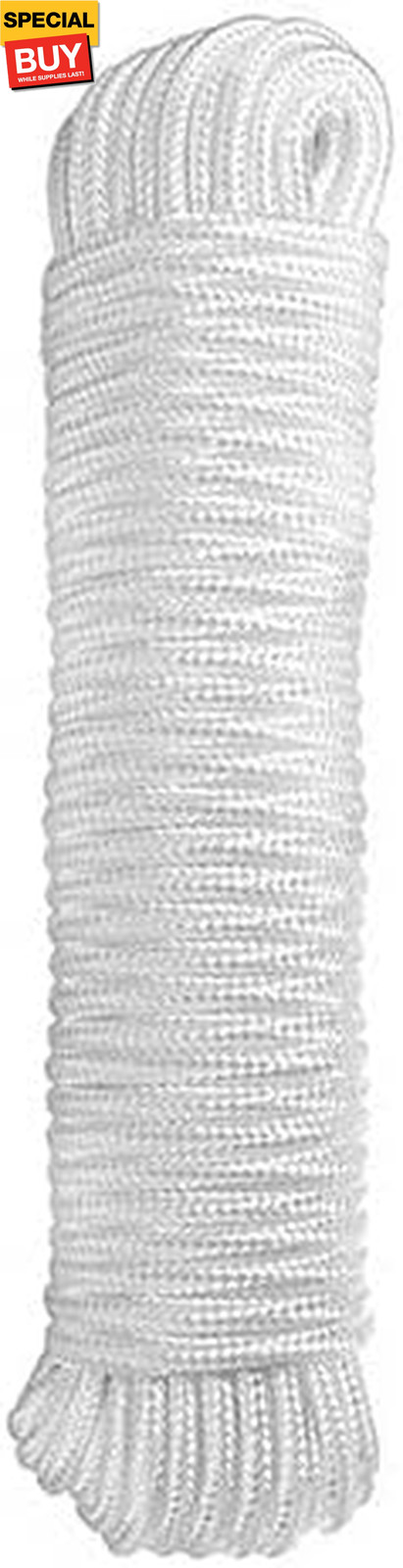 1/4 inch by 80 Feet Nylon Rope I Multipurpose Clothelines Rope, UV Resistant & E