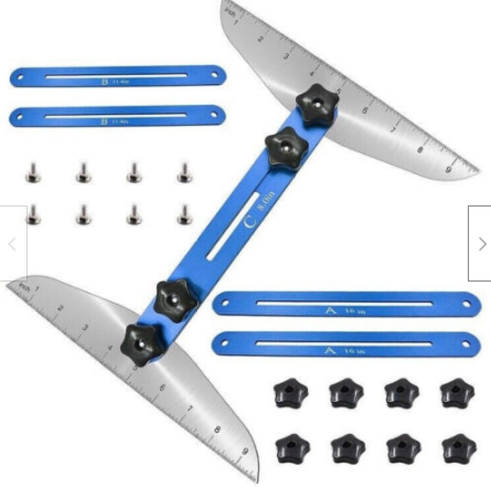 Stair Tread Template Tool 11″-60″ Adjustable Length Stair Measuring Tread Jig
