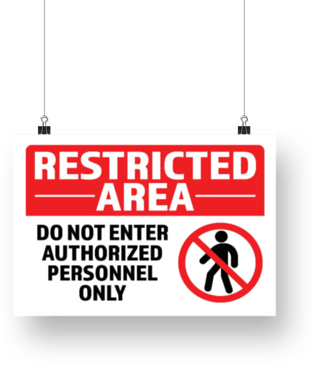 Restricted Area. Do Not enter Authorized Personnel Only 8×12″ Aluminum Sign
