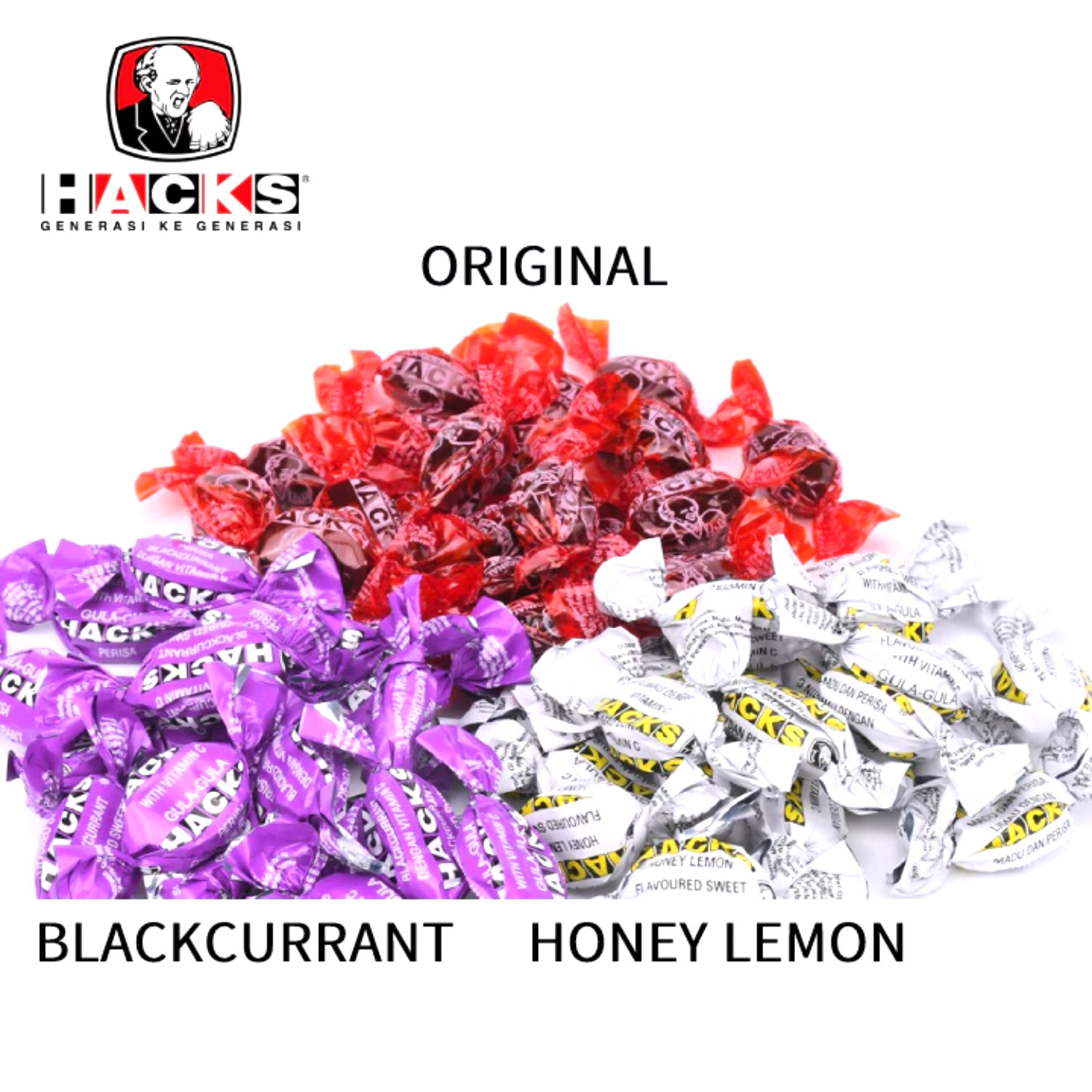HACKS Cough Drops 1.8kg Bulk Menthol Sweets – Choose Your Flavor – Fast Shipping