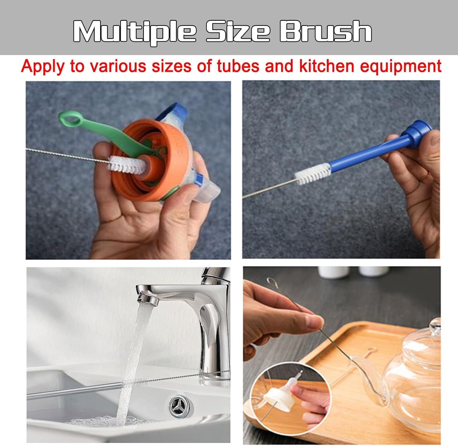 Bottle Cleaner Brushes Set Pipe Bong Cleaner Glass Tube Cleaning Brush Household